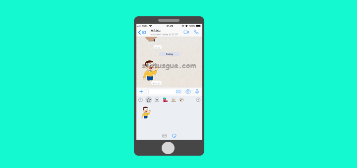 Cara Menambah stiker  WhatsApp  Sendiri di iPhone  