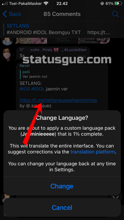 Cara mengganti bahasa di Telegram
